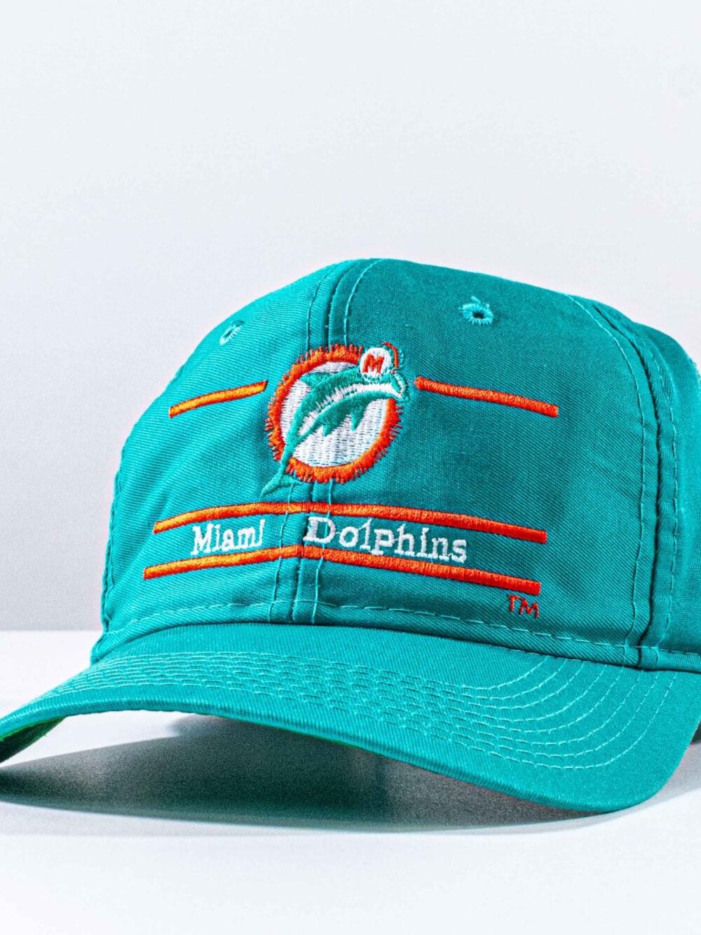 Vintage Miami Dolphins Hat Annco Split Bar Snapback NFL Retro 90s Teal